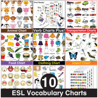 Vocabulary Chart Bundle, Kinney Brothers Publishing
