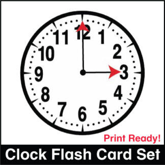 Clock Flash Cards, Kinney Brothers Publishing