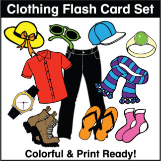 Clothing Flash Cards, Kinney Brothers Publishing