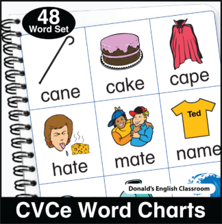 CVCe Words - 48 Word Set, Kinney Brothers Publishing