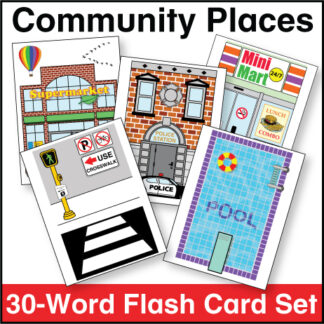 Community Places Flash Cards, Kinney Brothers Publishing