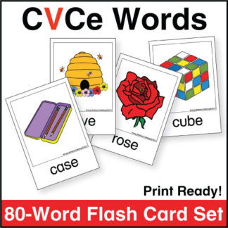 CVCe Flash Cards, Kinney Brothers Publishing
